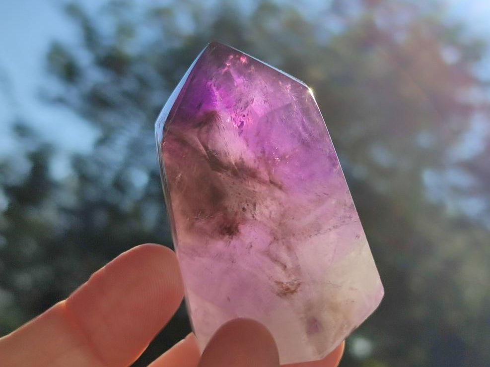 Polished Smokey Amethyst Window Dispaly Crystal x 1 From Akansobe, Madagascar