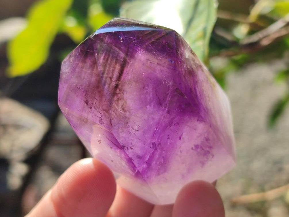 Polished Smokey Amethyst Window Dispaly Crystal x 1 From Akansobe, Madagascar
