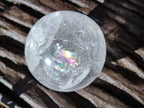 Polished Rainbow Veiled Rock Crystal Ball x 1 From Madagascar