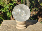 Polished Rainbow Veiled Rock Crystal Ball x 1 From Madagascar