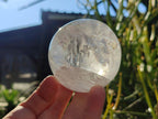 Polished Rainbow Veiled Rock Crystal Ball x 1 From Madagascar