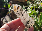Polished Set of 3 Small Girasol Crystals with Epidote x 1 From Ambatondrazaka, Madagascar