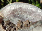 Polished Agate with Crystalline Amethyst Centred Geode x 1 From Maintirano, Madagascar