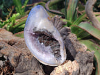 Polished Agate with Crystalline Amethyst Centred Geode x 1 From Maintirano, Madagascar