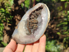 Polished Agate with Crystalline Amethyst Centred Geode x 1 From Maintirano, Madagascar