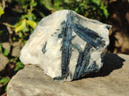 Natural Rare Blue Indicolite Tourmaline Crystals in White Quartz x 1 From Karibib, Namibia