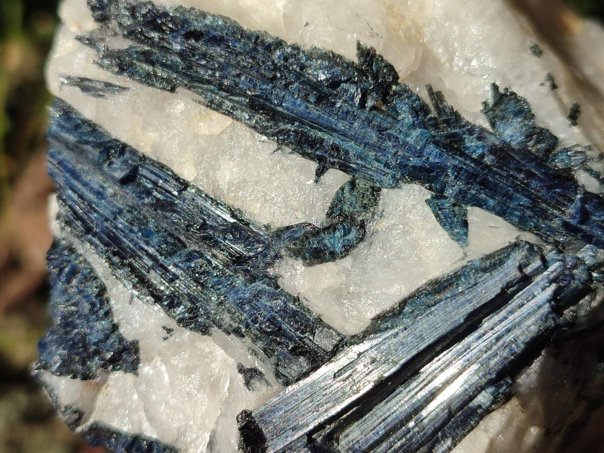 Natural Rare Blue Indicolite Tourmaline Crystals in White Quartz x 1 From Karibib, Namibia