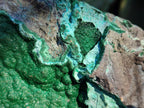 Natural Botryoidal Crystalline Malachite Specimen with Chrysocolla x 1 From Kolwezi, Congo