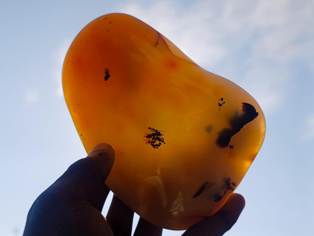 Polished Dendritic Carnelian Agate Free Form x 1 From Madagascar
