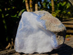 Natural Crystalline Blue Lace Agate Geode Plate Specimen x 1 From Nsanje, Malawi