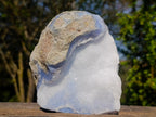 Natural Crystalline Blue Lace Agate Geode Plate Specimen x 1 From Nsanje, Malawi