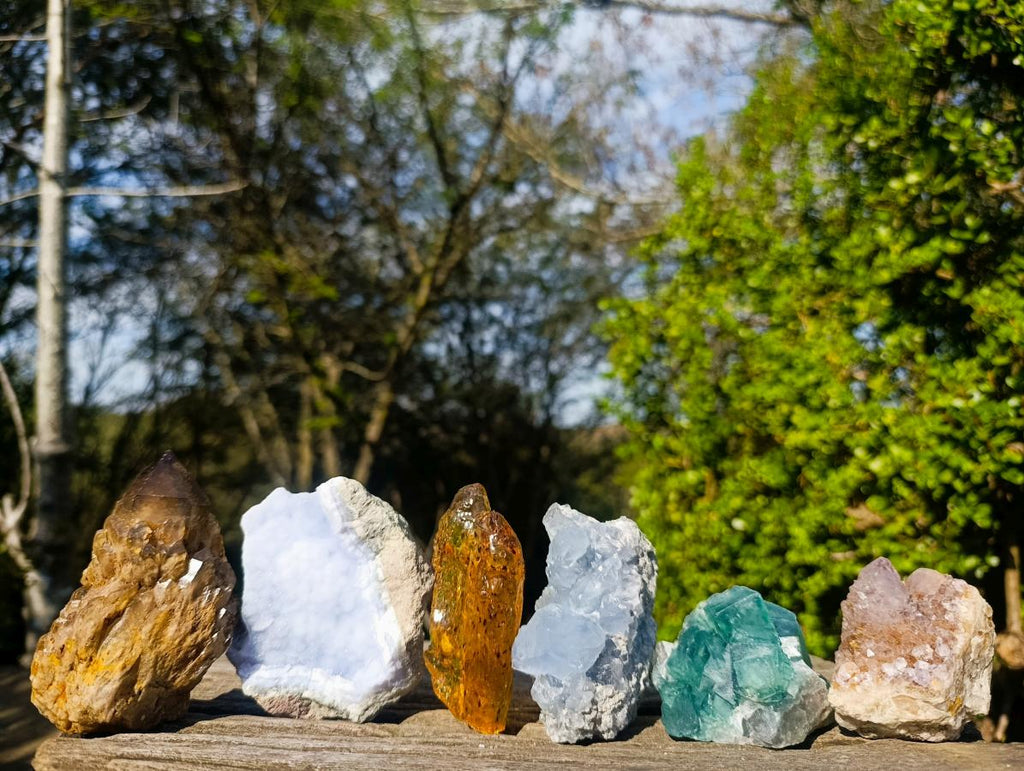 Natural Mix of African Minerals and Crystals Set of 6 x 1 From Southern Africa