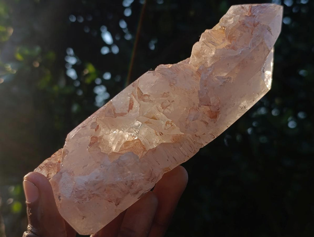 Polished and Natural Skeletal Quartz Window Crystal x 1 From Madagascar