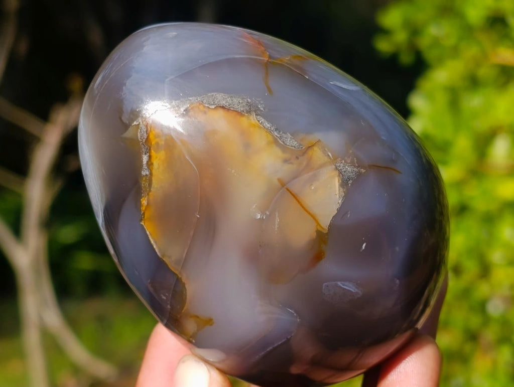 Polished Large Banded Agate Egg x 1 From Madagascar