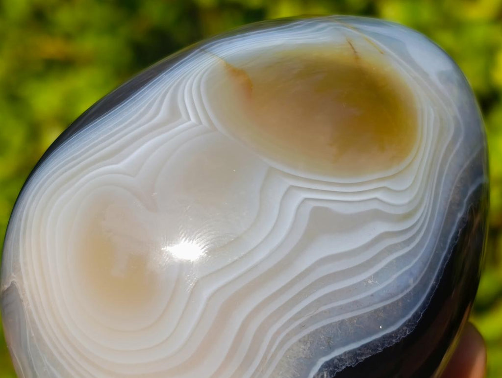 Polished Large Banded Agate Egg x 1 From Madagascar