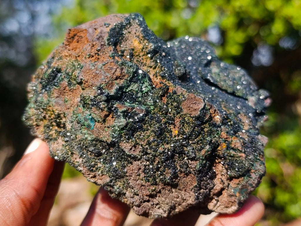 Natural Libethenite Crystals on Dolomite Matrix Specimen x 1 From Kolwezi, Congo