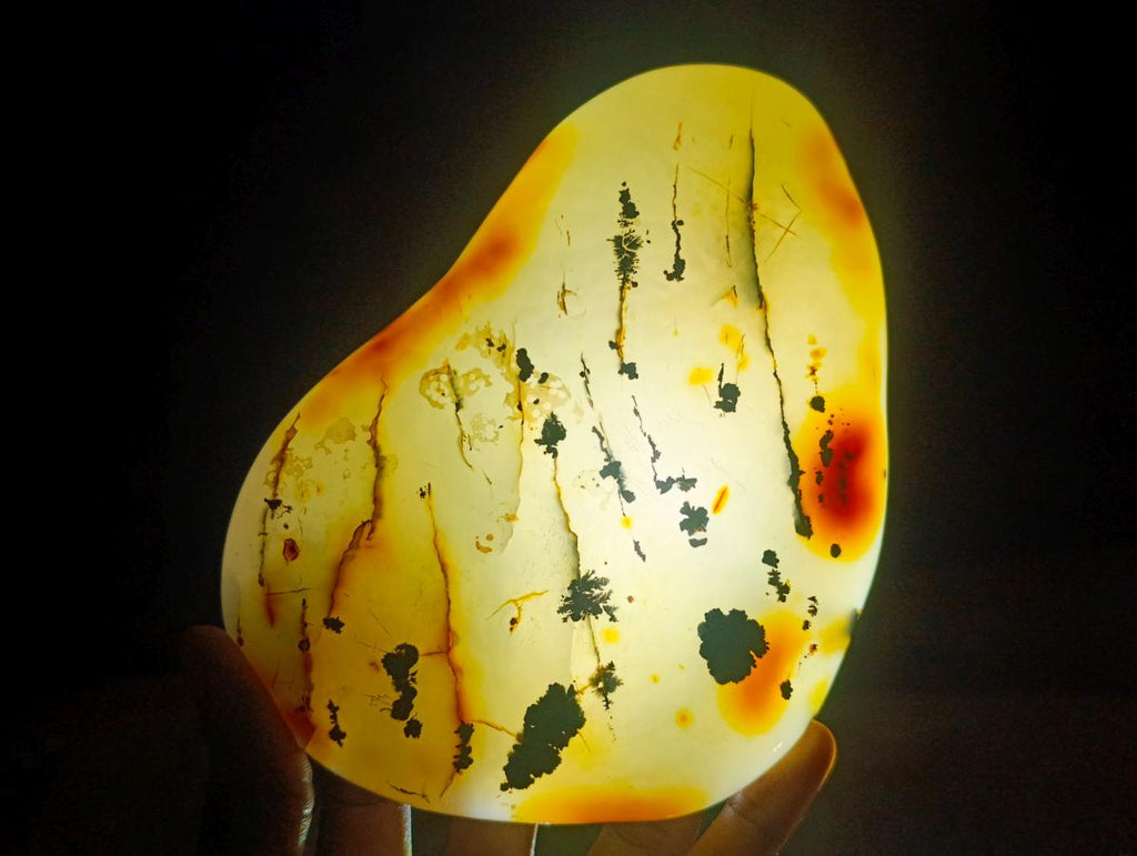 Polished Dendritic Carnelian Agate Display Piece x 1 From Moralambo, Madagascar