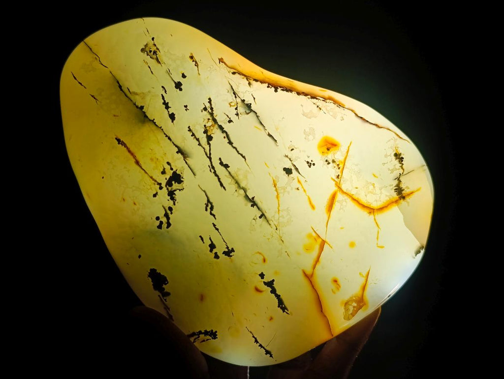 Polished Dendritic Carnelian Agate Display Piece x 1 From Moralambo, Madagascar