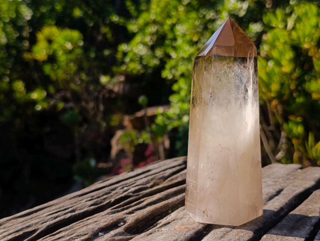 Polished Smokey Citrine Phantom Quartz Display Crystal x 1 From Anjozorobe, Madagascar