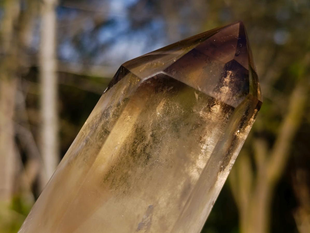 Polished Smokey Citrine Phantom Quartz Display Crystal x 1 From Anjozorobe, Madagascar