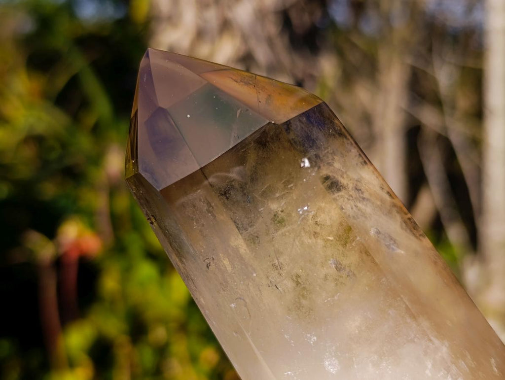 Polished Smokey Citrine Phantom Quartz Display Crystal x 1 From Anjozorobe, Madagascar