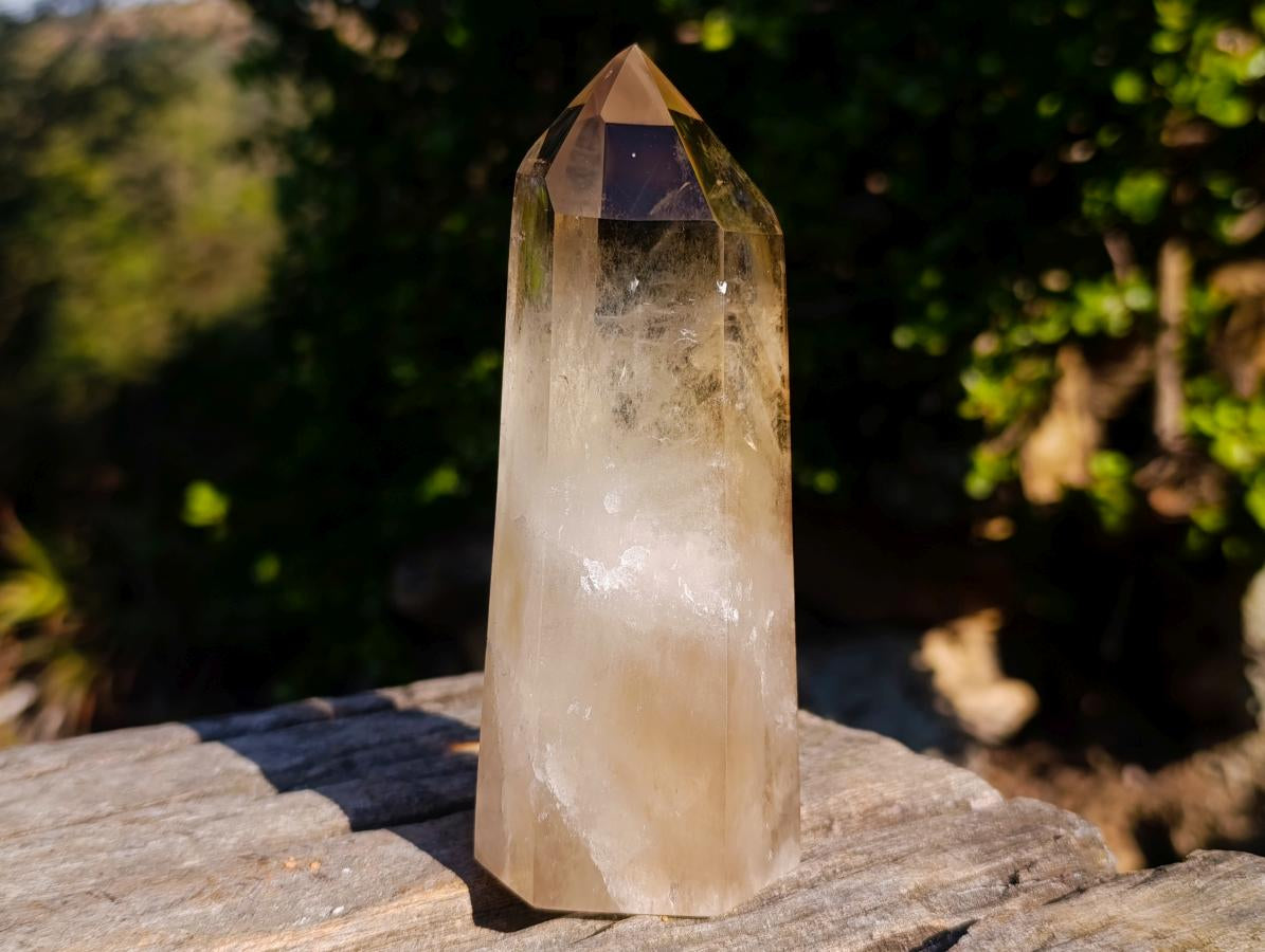 Polished Smokey Citrine Phantom Quartz Display Crystal x 1 From Anjozorobe, Madagascar