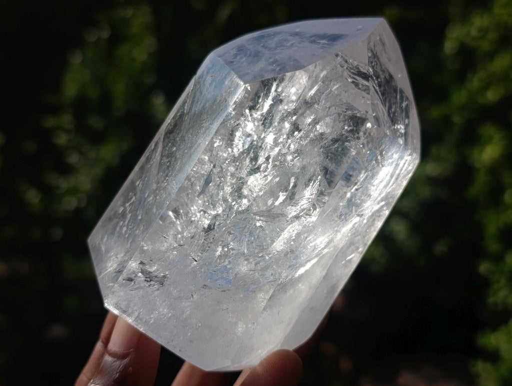 Polished Reflective Veiled Quartz Display Crystal x 1 From Madagascar