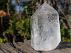 Polished Reflective Veiled Quartz Display Crystal x 1 From Madagascar
