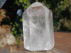 Polished Reflective Veiled Quartz Display Crystal x 1 From Madagascar
