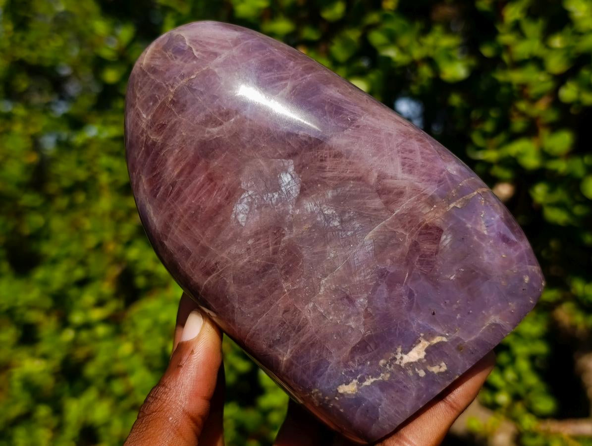 Polished Super Rare Lavender Rose Quartz Standing Display Piece x 1 From Ambatondrazaka, Madagascar
