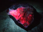 Natural Clear Brandberg Quartz Crystal Geode with Fluorescent Calcite Crystals x 1 From Brandberg, Namibia
