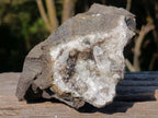 Natural Clear Brandberg Quartz Crystal Geode with Fluorescent Calcite Crystals x 1 From Brandberg, Namibia