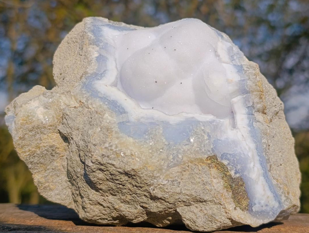 Natural Large Botryoidal Blue Lace Agate Specimen x 1 From Nsanje, Malawi