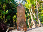Polished Large Smokey Quartz Display Crystal with Veil Inclusions x 1 From Anjozorobe, Madagascar
