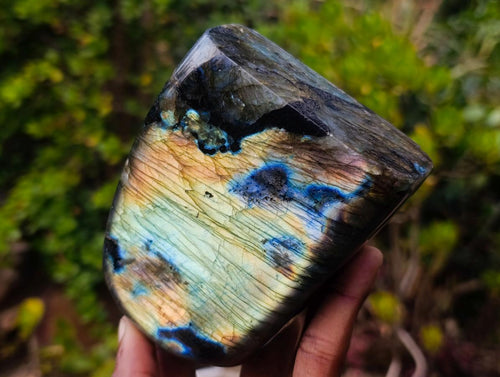 Polished Blue Flash Labradorite Standing Display Piece x 1 From Tulear, Madagascar
