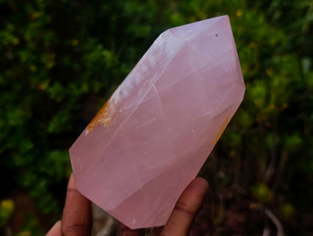 Polished Gemmy Translucent Rose Quartz Display Crystal x 1 From Ambatondrazaka, Madagascar