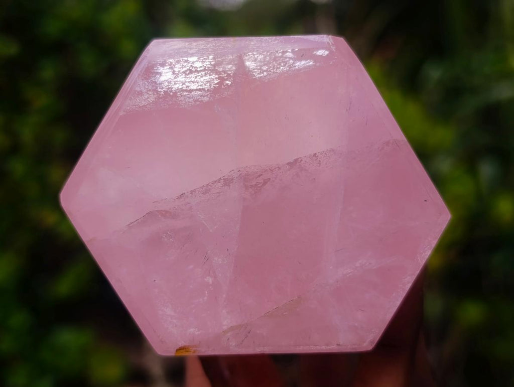 Polished Gemmy Translucent Rose Quartz Display Crystal x 1 From Ambatondrazaka, Madagascar