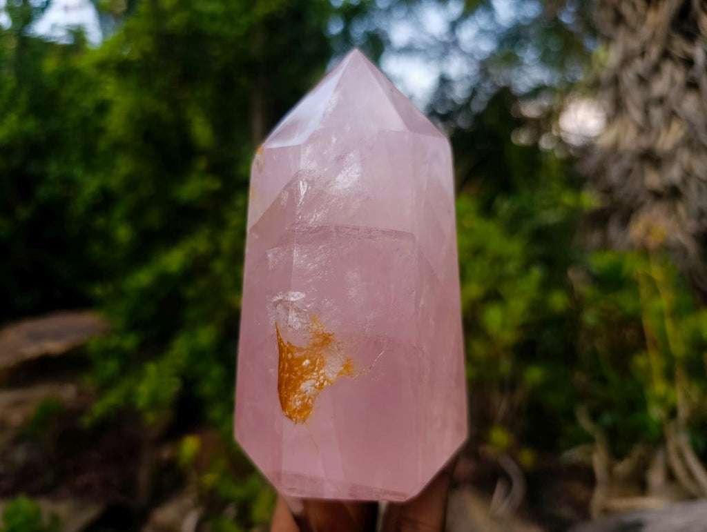 Polished Gemmy Translucent Rose Quartz Display Crystal x 1 From Ambatondrazaka, Madagascar