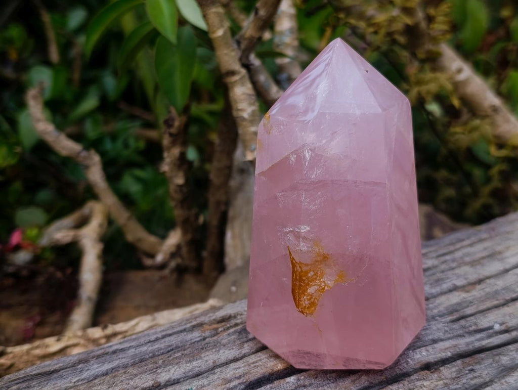 Polished Gemmy Translucent Rose Quartz Display Crystal x 1 From Ambatondrazaka, Madagascar