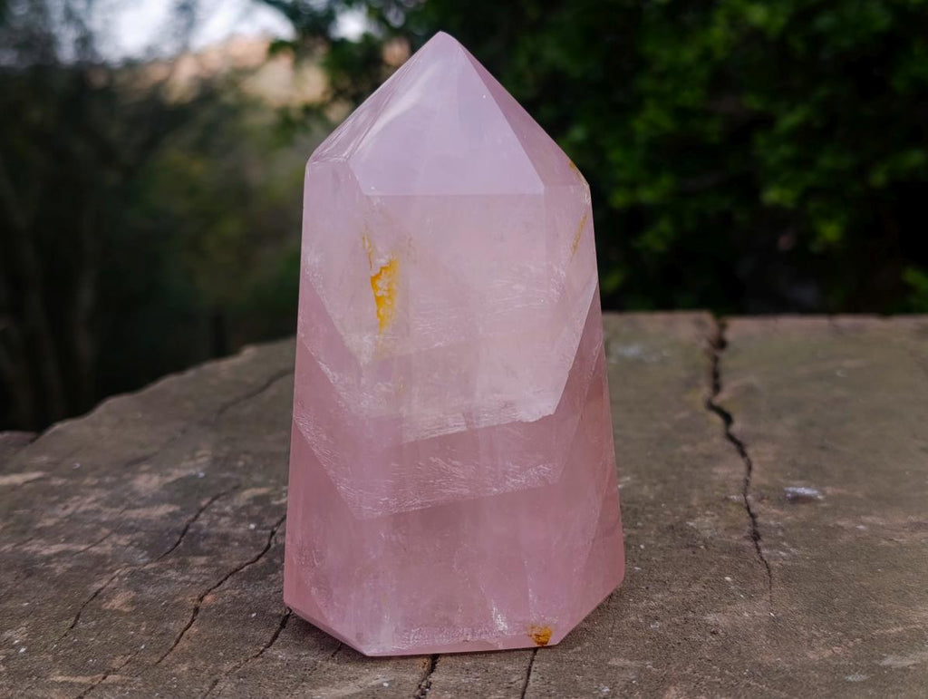 Polished Gemmy Translucent Rose Quartz Display Crystal x 1 From Ambatondrazaka, Madagascar