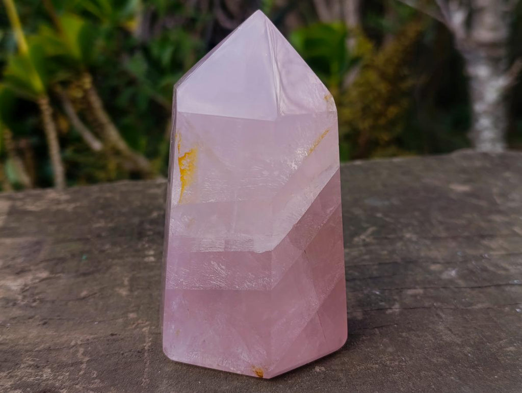 Polished Gemmy Translucent Rose Quartz Display Crystal x 1 From Ambatondrazaka, Madagascar