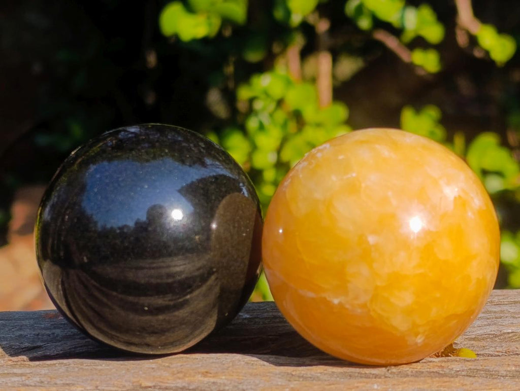 Polished Mix of African Gemstone Spheres Set of 6 x 1 From Southern Africa