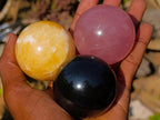 Polished Mix of African Gemstone Spheres Set of 6 x 1 From Southern Africa