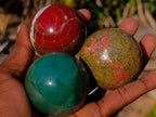 Polished Mix of African Gemstone Spheres Set of 6 x 1 From Southern Africa