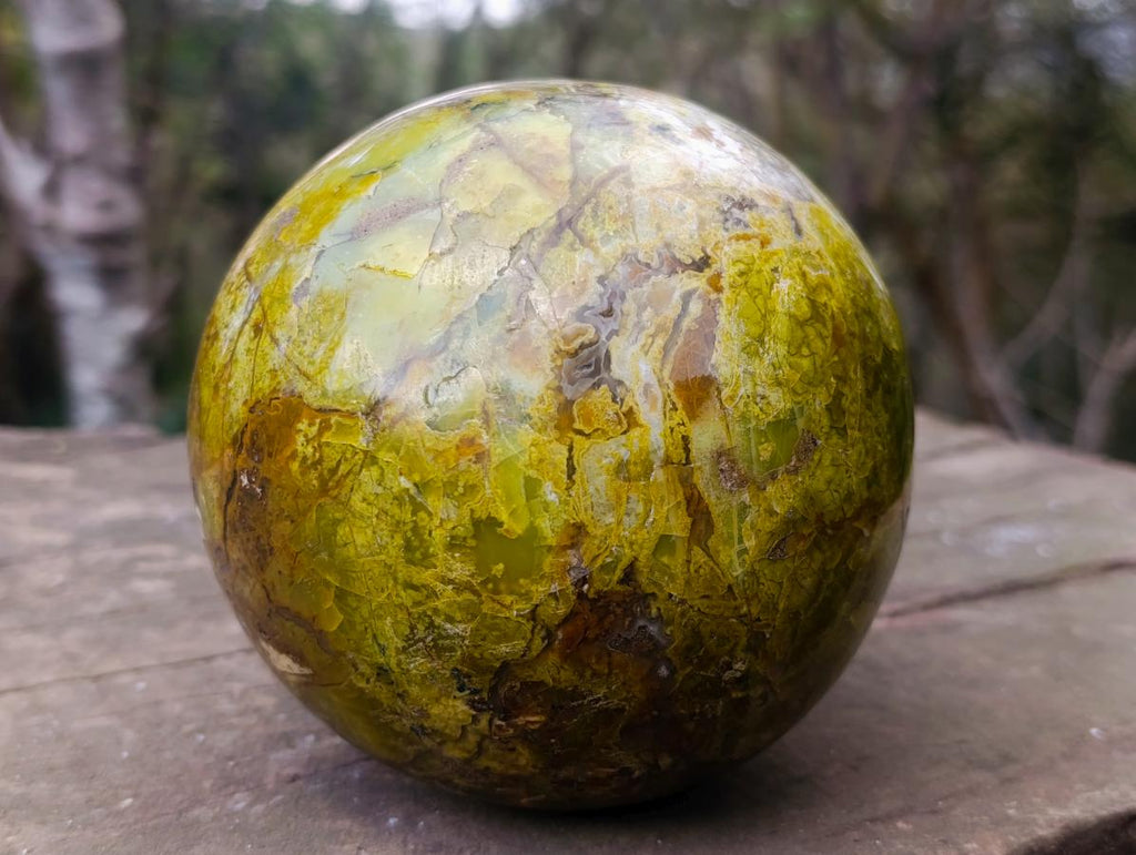 Polished XL Green Opal Sphere x 1 From Betroka, Madagascar