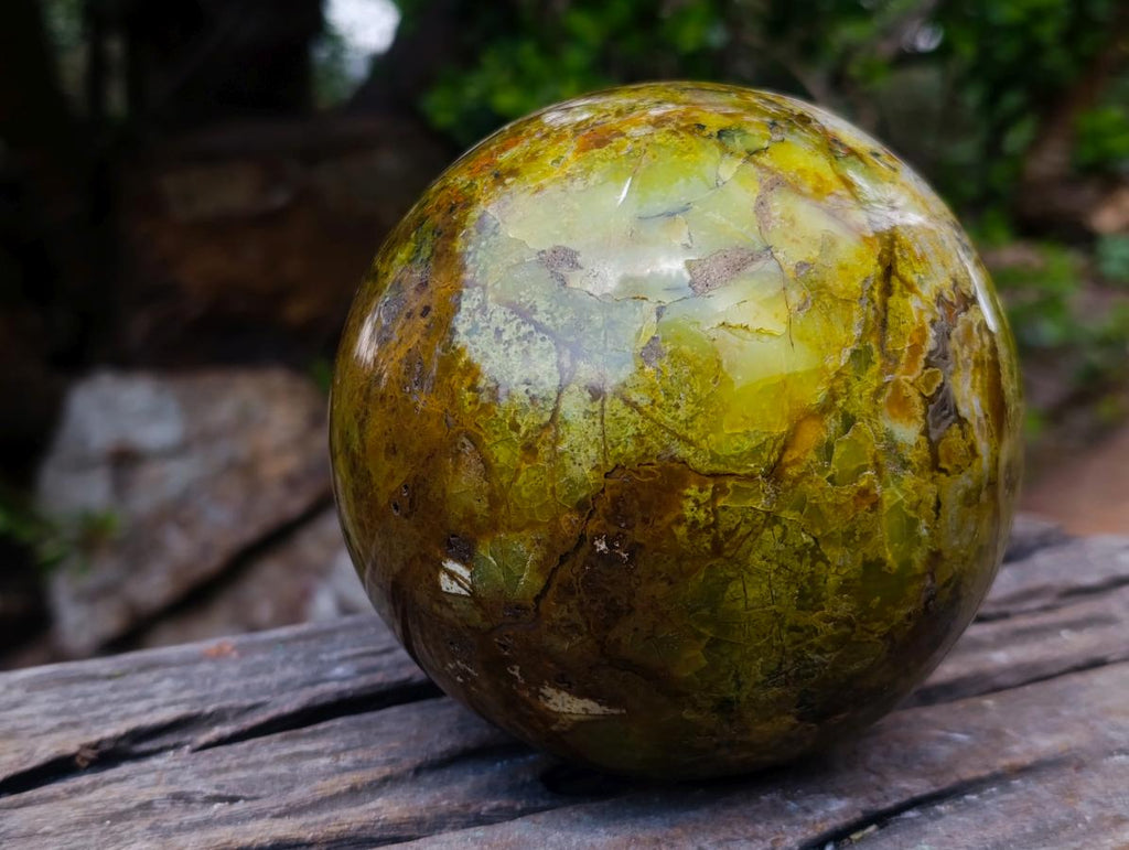 Polished XL Green Opal Sphere x 1 From Betroka, Madagascar