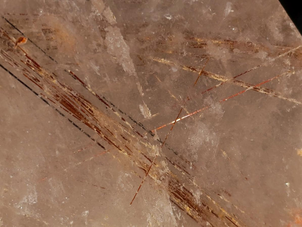 Polished Large Copper and Black Rutilated Quartz Display Crystal x 1 From Madagascar