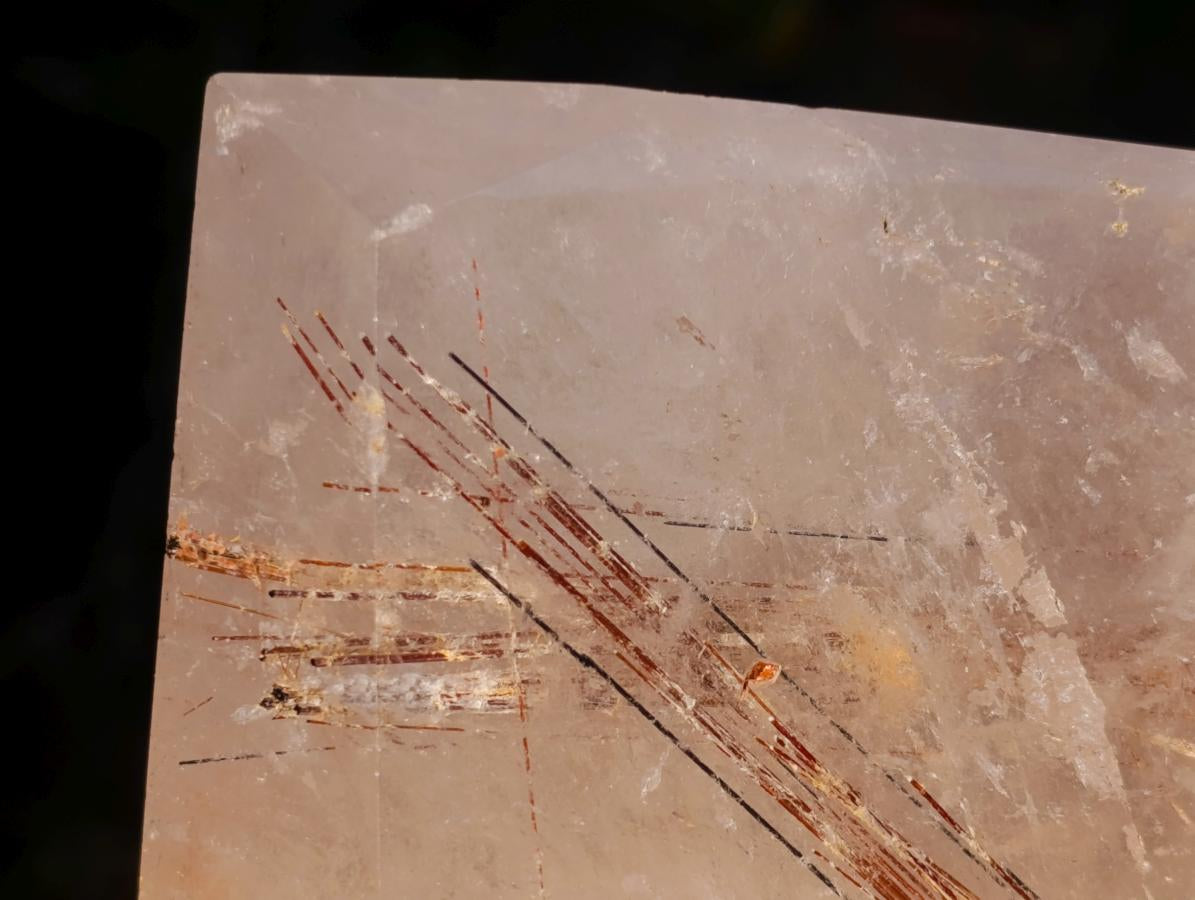 Polished Large Copper and Black Rutilated Quartz Display Crystal x 1 From Madagascar
