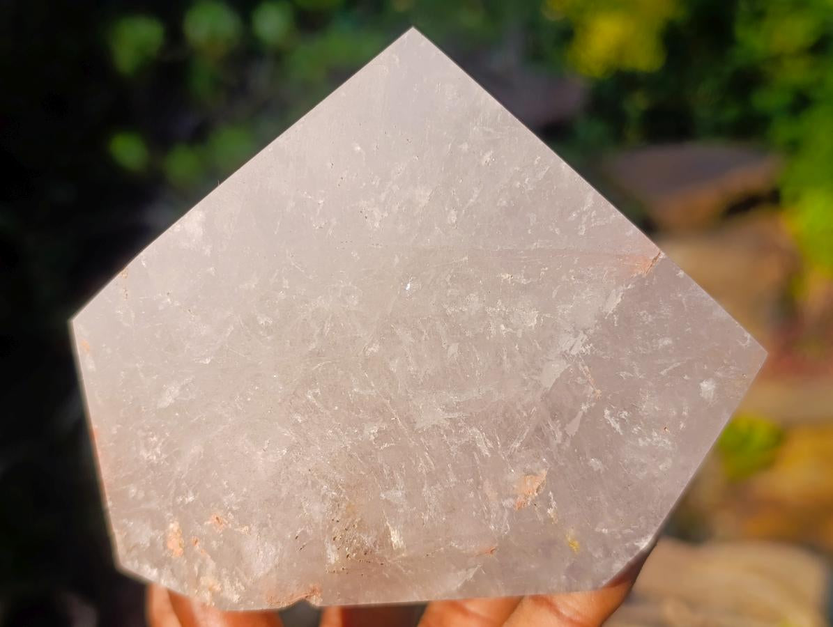 Polished Large Copper and Black Rutilated Quartz Display Crystal x 1 From Madagascar