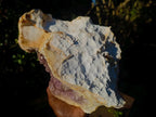 Natural Large Coral Chalcedony Geode with Crystalline Amethyst Centre x 1 From Maintirano, Madagascar